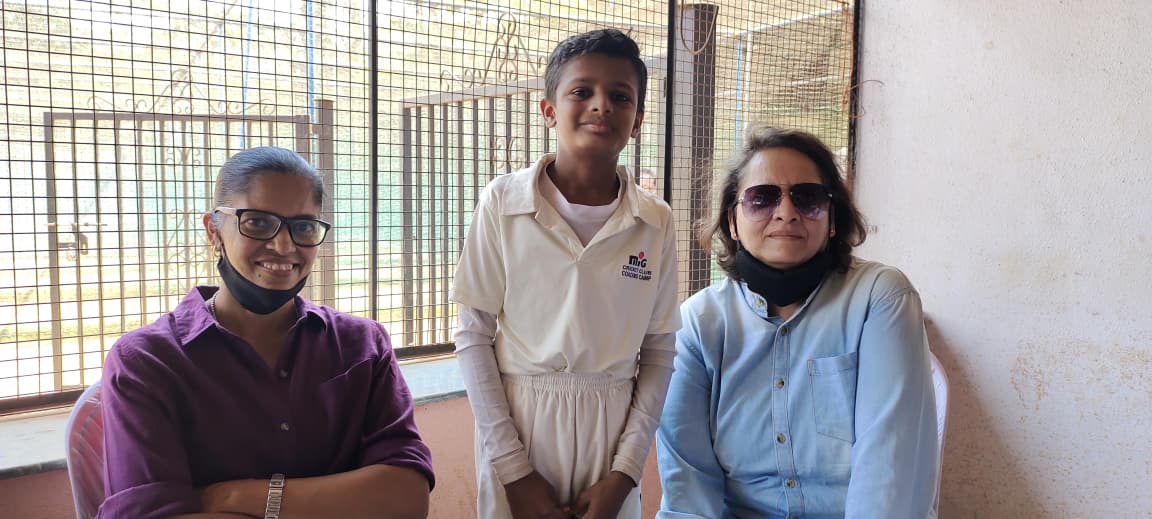 Indian cricketer With MK Student-2